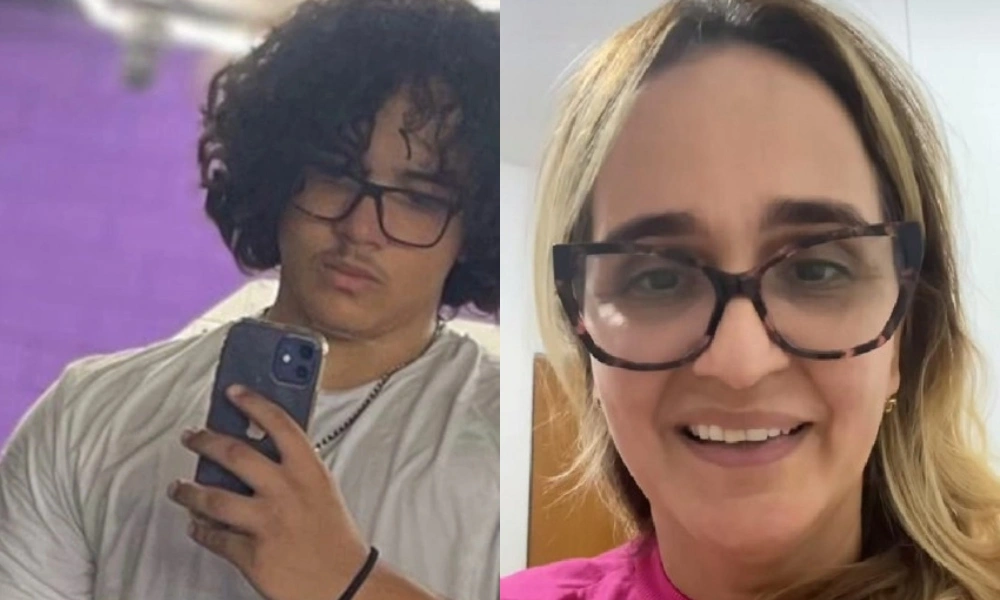 João Lucas Campelo e a mãe Cleytiana Campelo