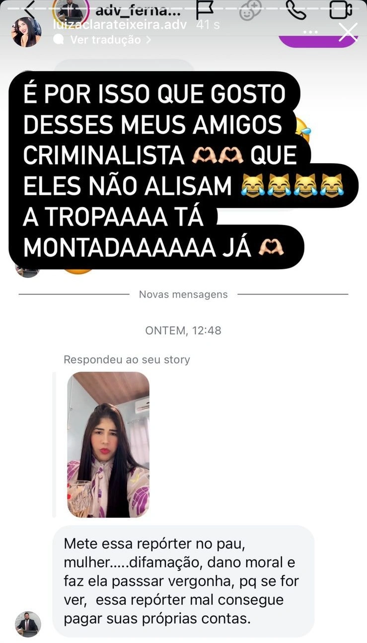 Jornalista do Conecta Piauí é atacada por advogados: ‘Mete p@# nessa repórter’