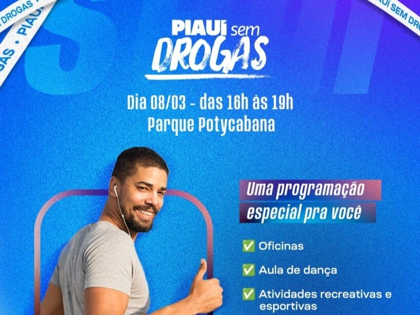 Piauí Sem Drogas: Potycabana terá oficinas, dança e corrida neste sábado (8)