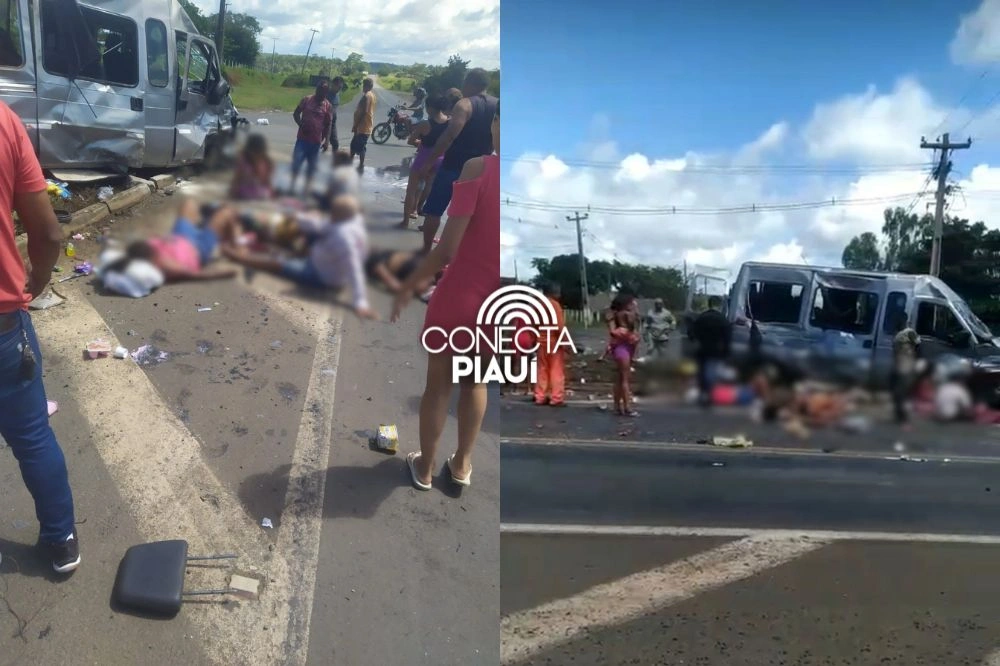 Acidente entre van e caminhonete deixa dois mortos e vários feridos em Caxias