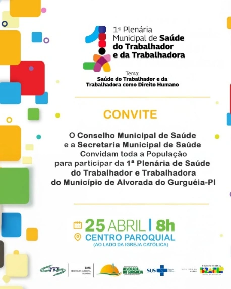 Alvorada do Gurguéia realiza 1ª Plenária de Saúde do Trabalhador e da Trabalhadora