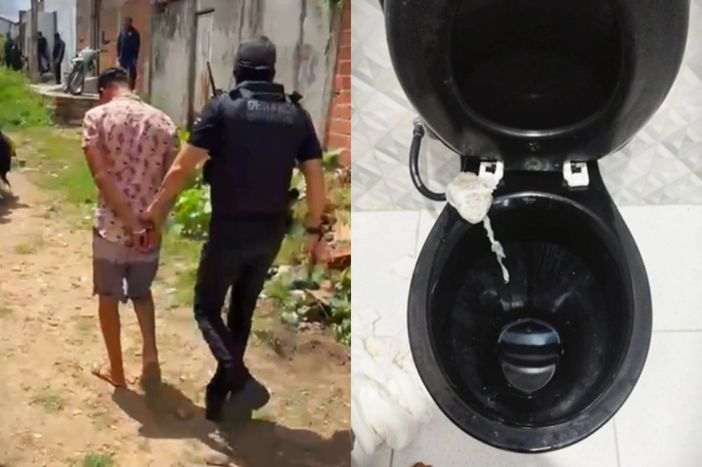 Casal preso em Teresina em operação tentou esconder drogas em vaso sanitário