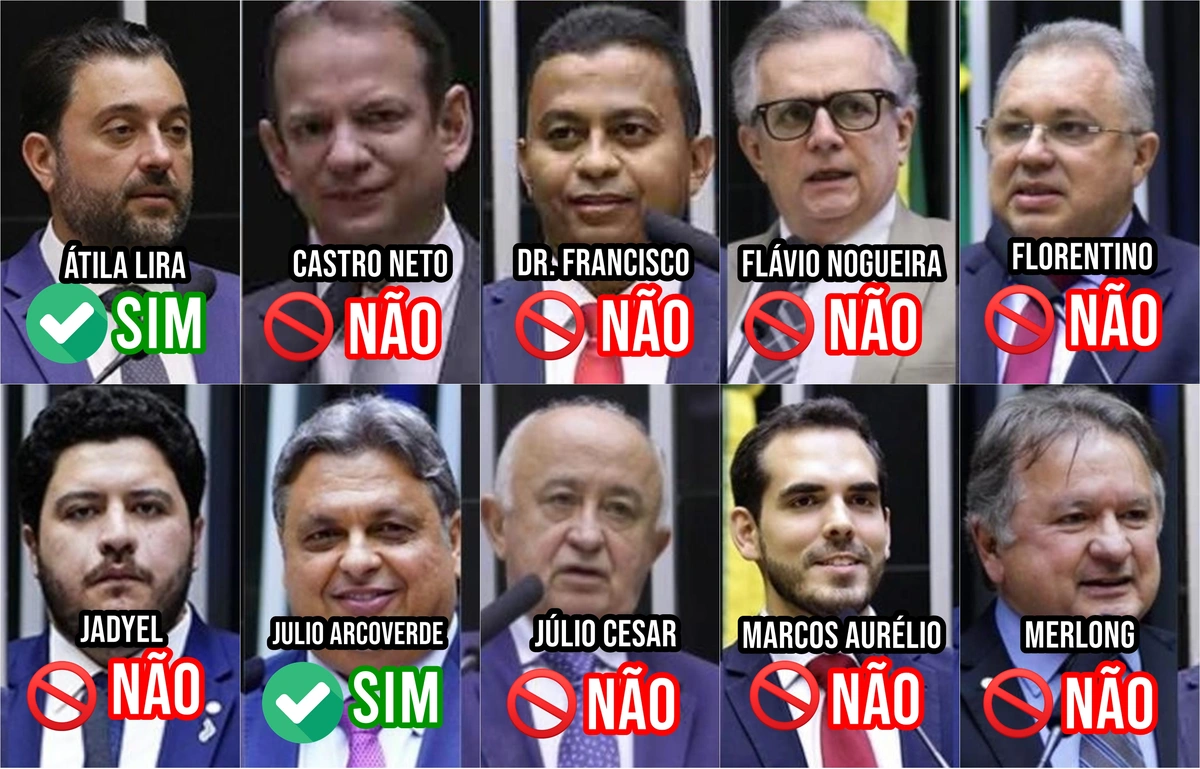 Deputados do Piauí assinaram a urgência para anistia do 8 de janeiro
