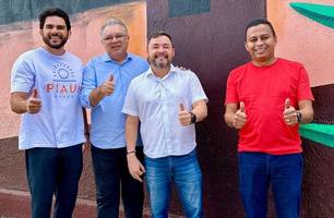 Dr. Marcus Kalume recebe candidato à presidência do PT no Piauí, Fábio Novo (Foto: Reprodução)