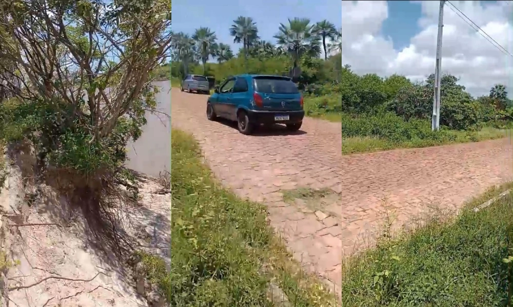 Estrada em Parnaíba corre risco de desaparecer por causa de erosão