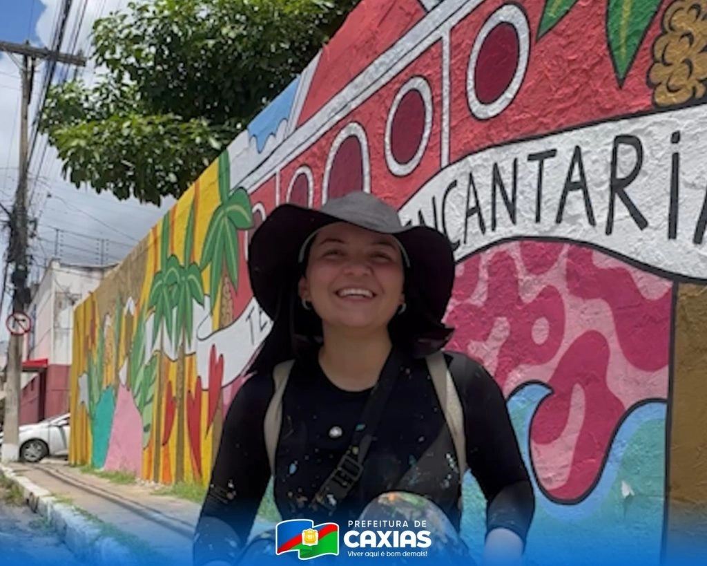 Ginásio de Caxias (MA) recebe intervenção artística do Programa Arte de Rua