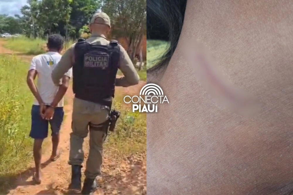 Homem tenta matar ex-mulher com facada no pescoço e é preso no interior do Piauí