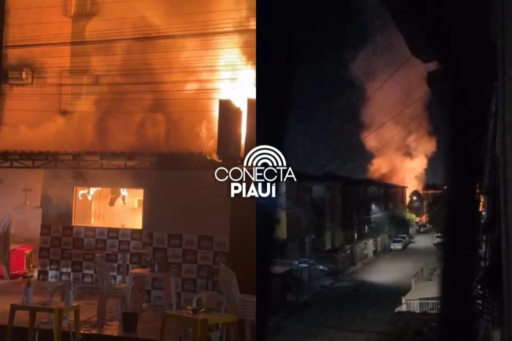 Incêndio de grandes proporções atinge restaurante 'Manda Brasa' em Teresina
