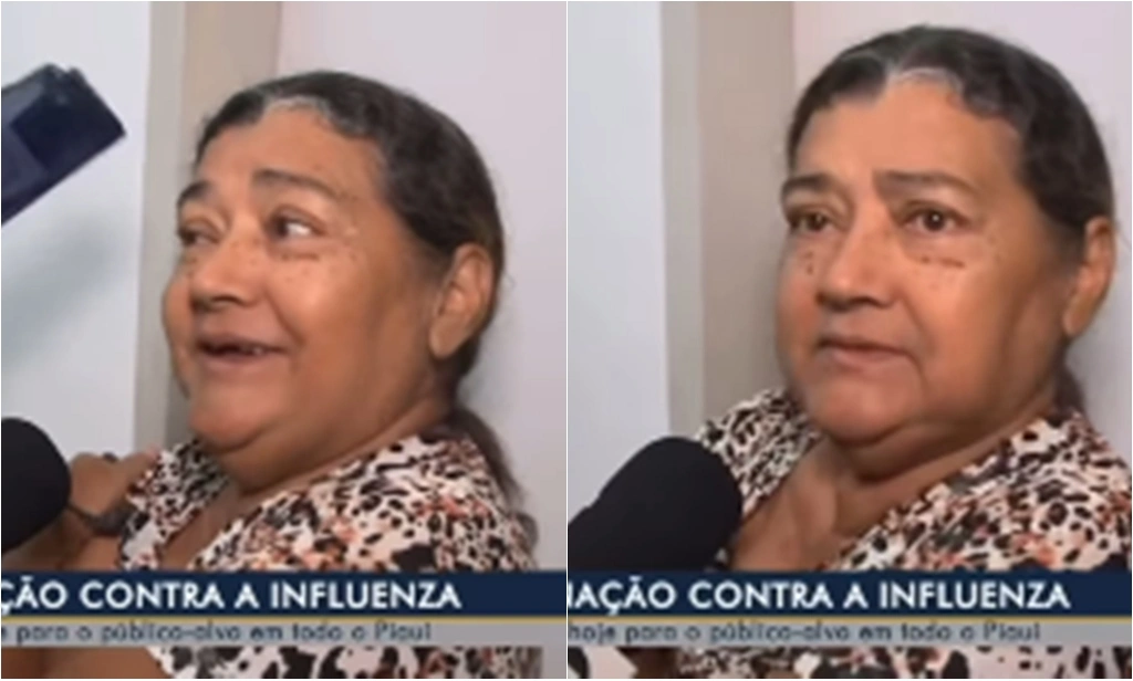 Moradora de Demerval Lobão rouba a cena em reportagem sobre vacinação