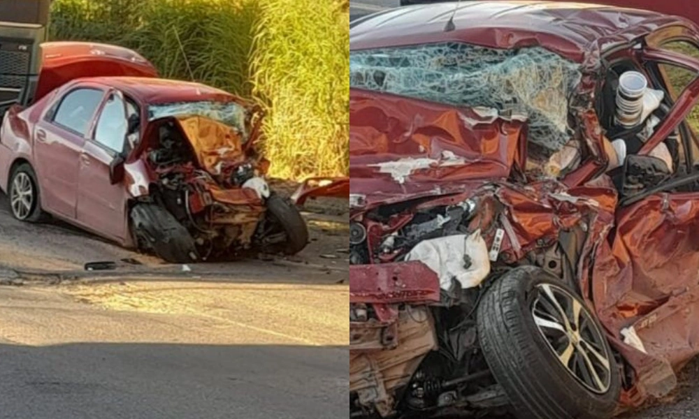 Mulher morre após colisão frontal entre carro e caminhão em Redenção do Gurguéia