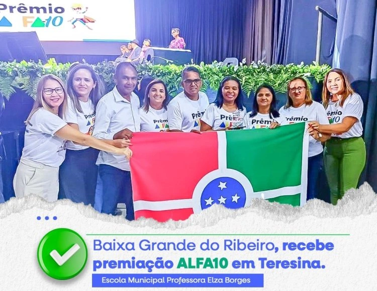 Município de Baixa Grande do Ribeiro conquista prêmio Alfa 10