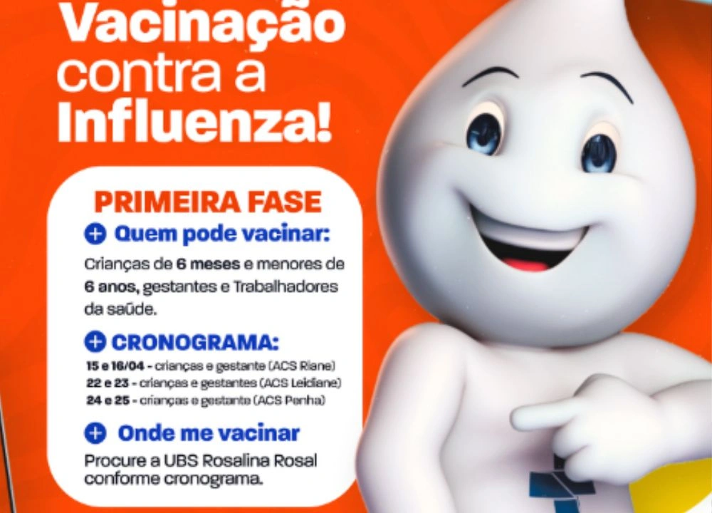 Palmeira do Piauí inicia campanha de vacinação contra a influenza; veja programação