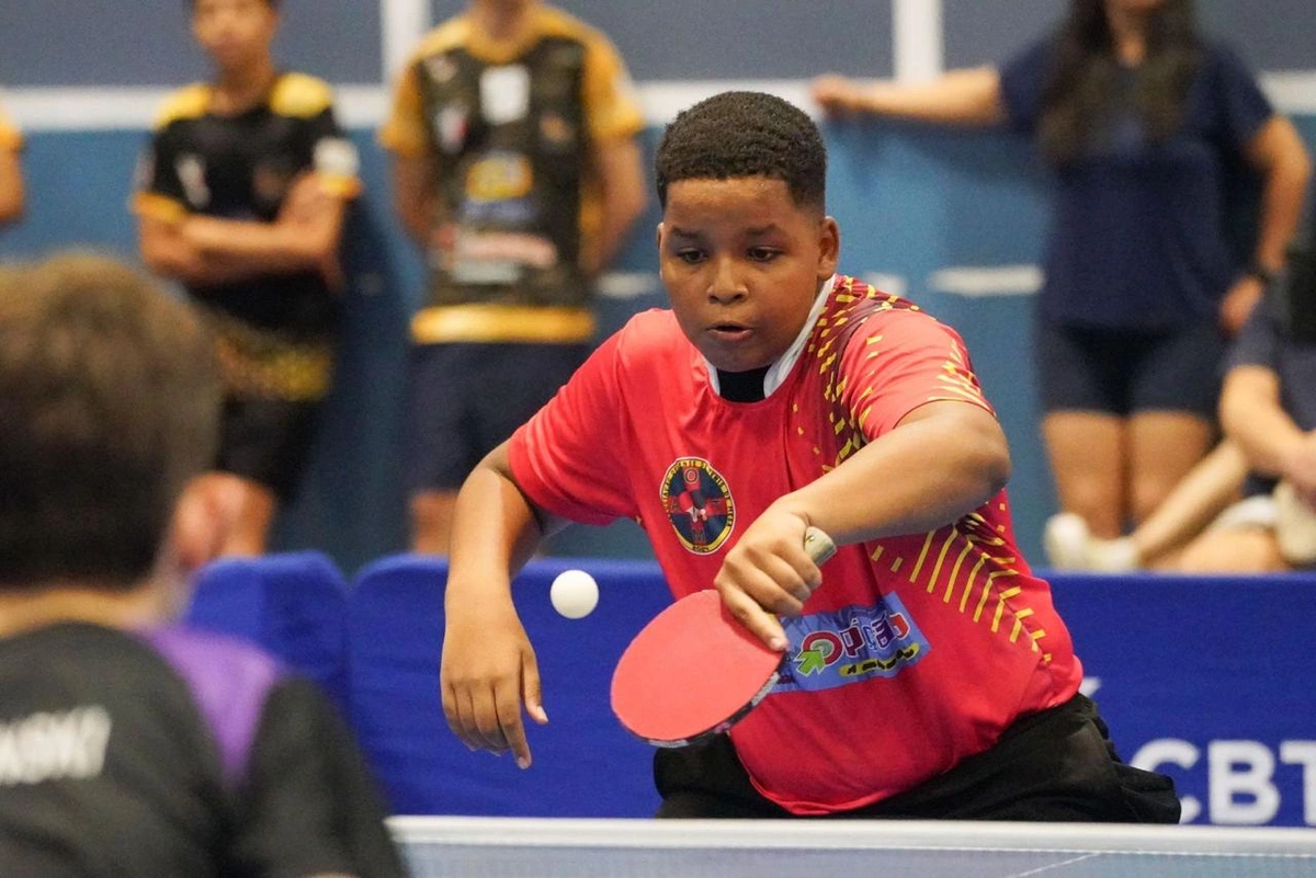 Piauiense conquista três medalhas para o Brasil no Sul-Americano Sub-13 de tênis de mesa