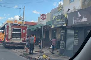 Princípio de incêndio em supermercado (Foto: Reprodução)