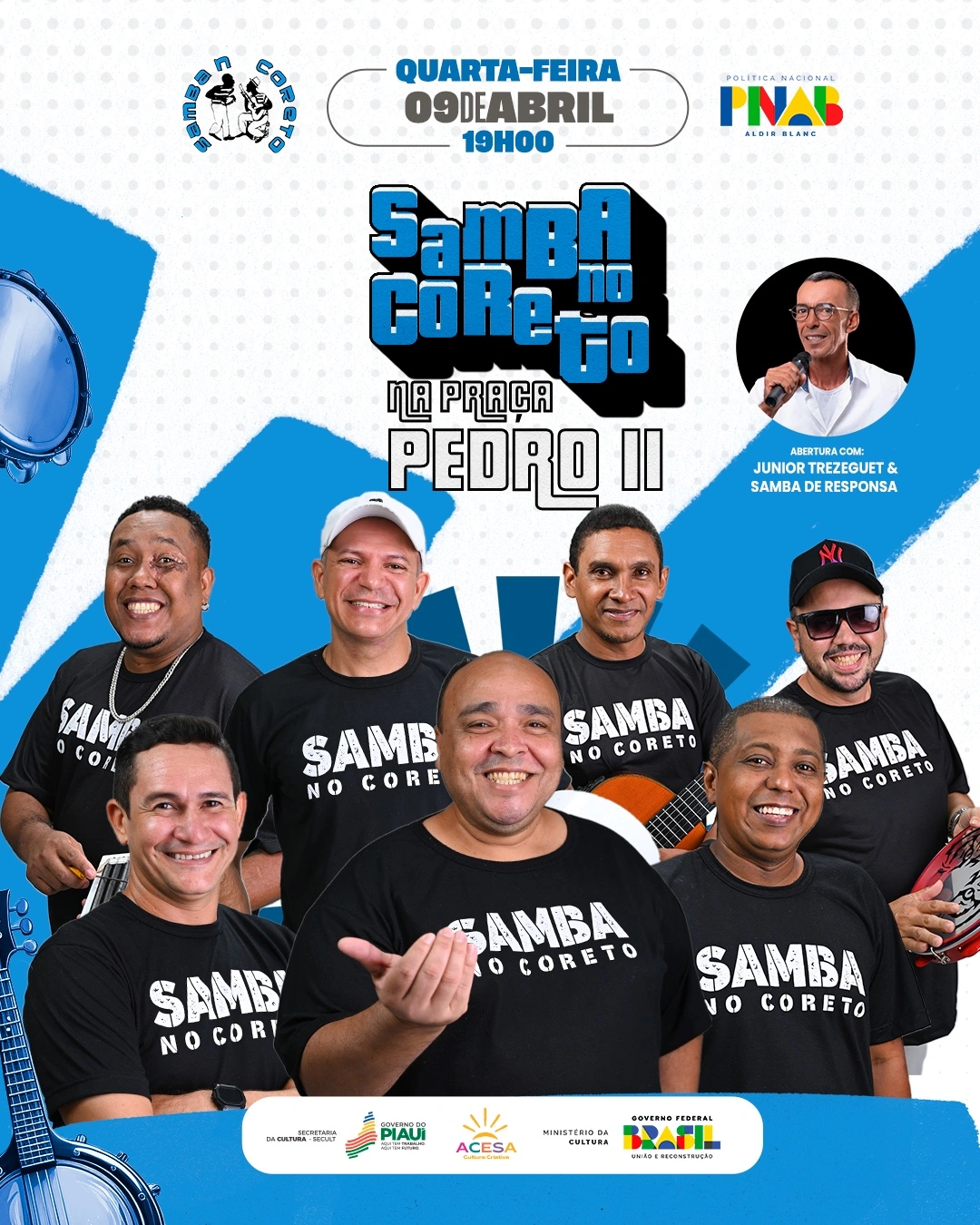 Projeto Samba no Coreto retorna com edições mensais em Teresina