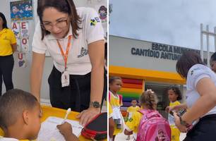 Secretária de Educação de Bom Jesus visita escolas para acompanhamento (Foto: Reprodução/Redes Sociais)