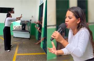 Stefhany 'Absoluta' faz visita emocionante à Penitenciária Feminina de Teresina (Foto: Reprodução)