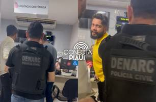 Líder de facção é preso durante parto da companheira em maternidade de Teresina (Foto: Reprodução/DENARC)