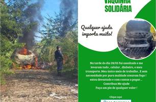 Motorista de app que teve carro incendiado em Teresina pede ajuda (Foto: Reprodução)