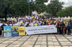 Órgãos de trânsito realizam abertura da campanha Maio Amarelo 2025 no Piauí (Foto: Conecta Piauí)