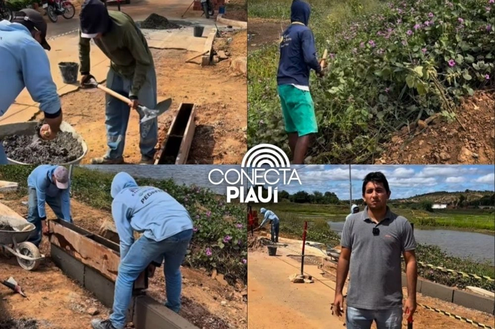 Prefeitura de Caracol realiza manutenção e limpeza da orla do município