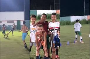 Treinamento do Projeto Gol de Letra é realizado em Passagem Franca (Foto: Reprodução)