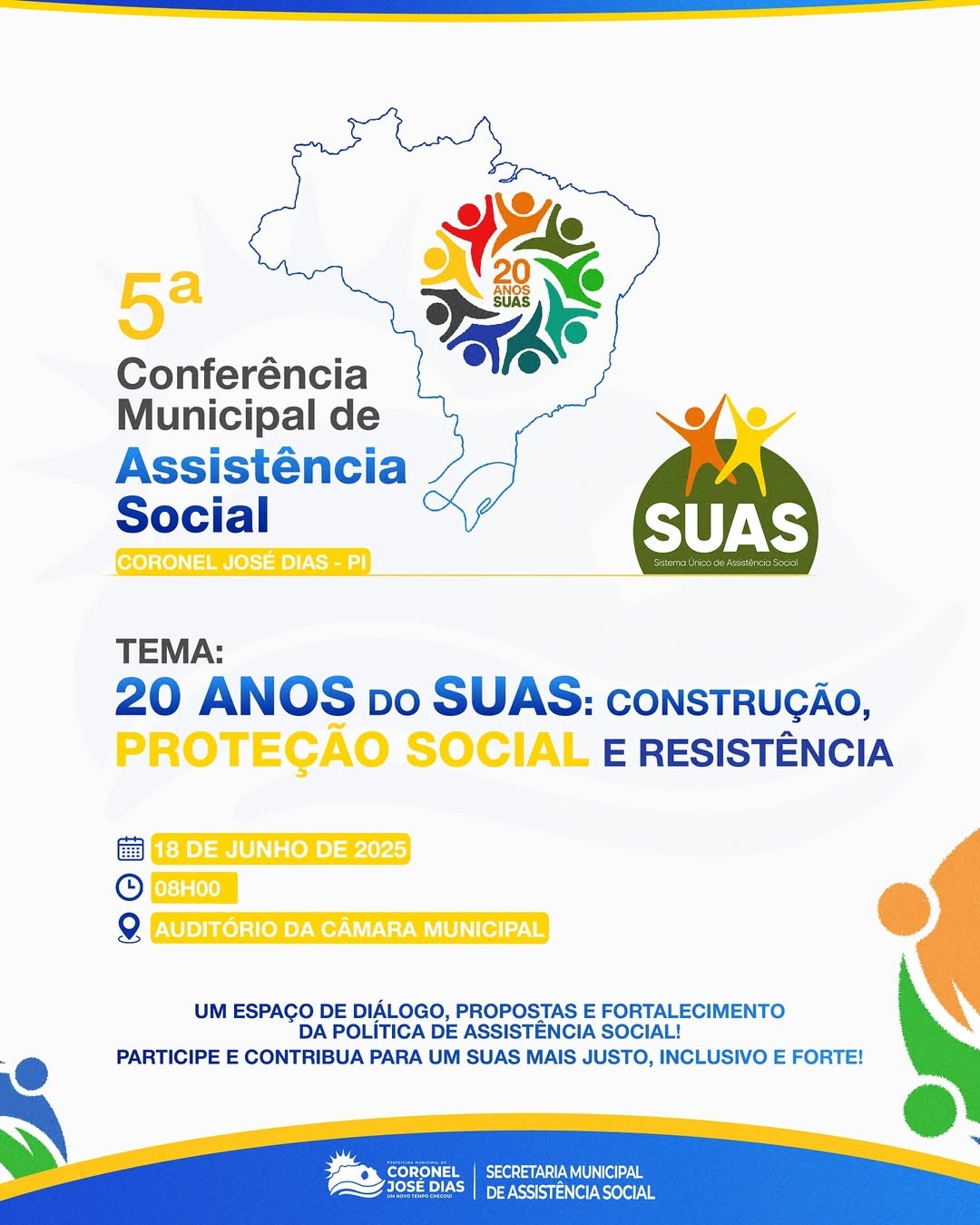 '5ª Conferência de Assistência Social' acontece nesta quinta em Coronel José Dias