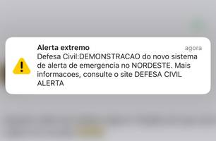 Alerta teste da Defesa Civil (Foto: Print/Conecta Piauí)