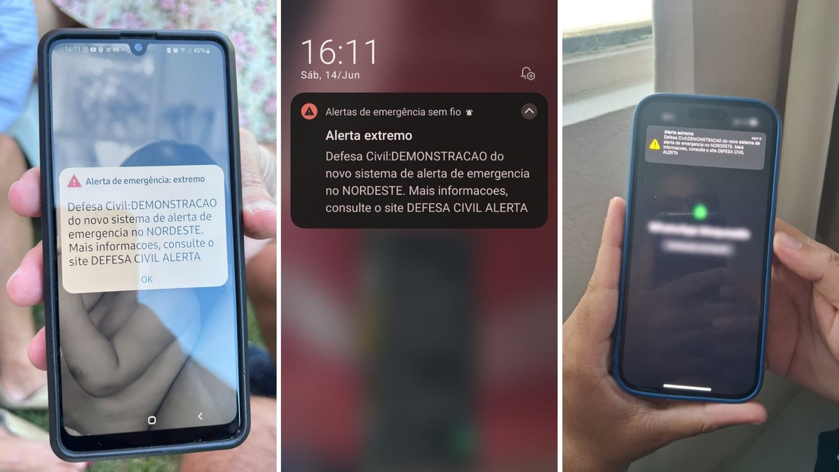 Alerta teste da Defesa Civil