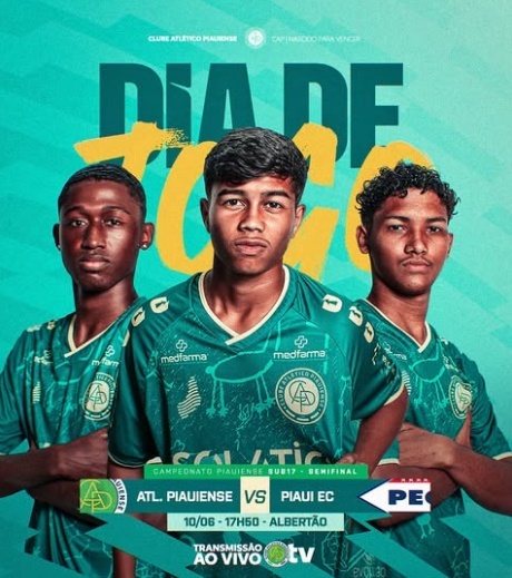 Atlético Piauiense enfrenta o Piauí em decisão no Campeonato Piauiense Sub17