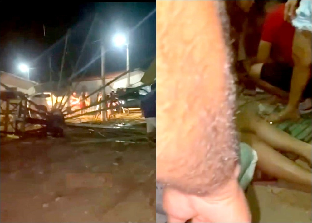 Brinquedo de parque de diversões desaba e deixa feridos no Norte do Piauí