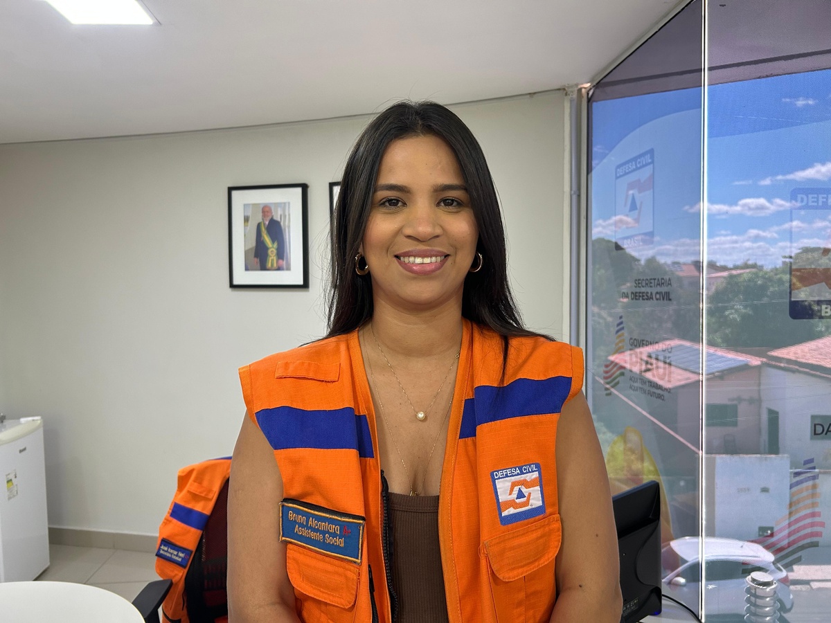 Bruna Alcântara, assistente social da diretoria de resposta da Defesa Civil/PI