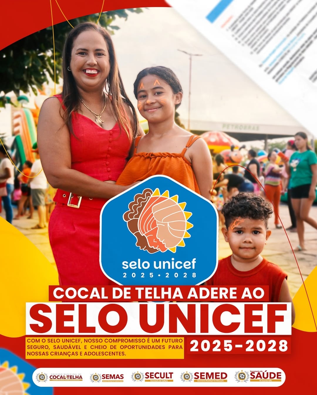 Cocal de Telha adere ao Selo UNICEF e reforça compromisso com infância