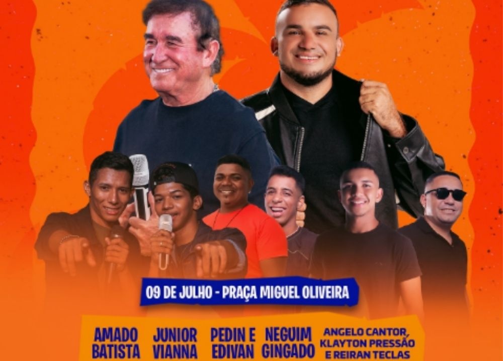 Confira as principais atrações musicais no aniversário de Palmeira do Piauí