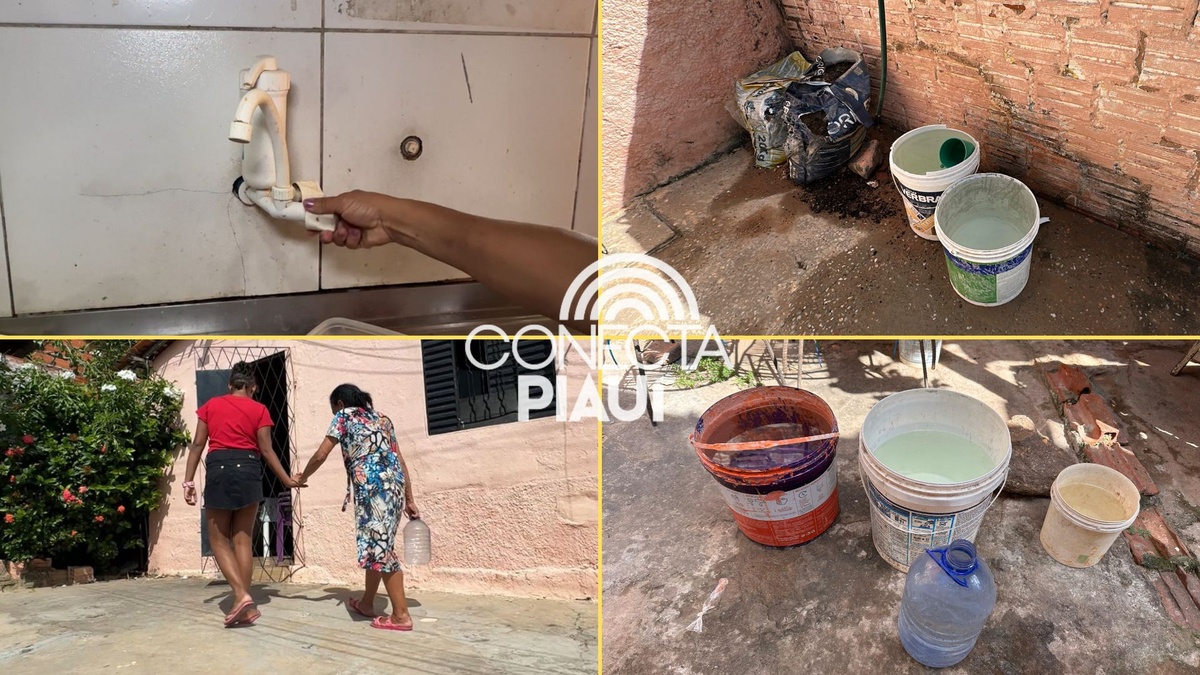 Contradição: Águas de Teresina deixa idosa sem água e vazamento na mesma rua