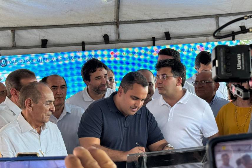 Em Floriano, Rafael Fonteles anuncia reforma e ampliação do cais da cidade Em Floriano, Rafael Fonteles anuncia reforma e ampliação do cais da cidade