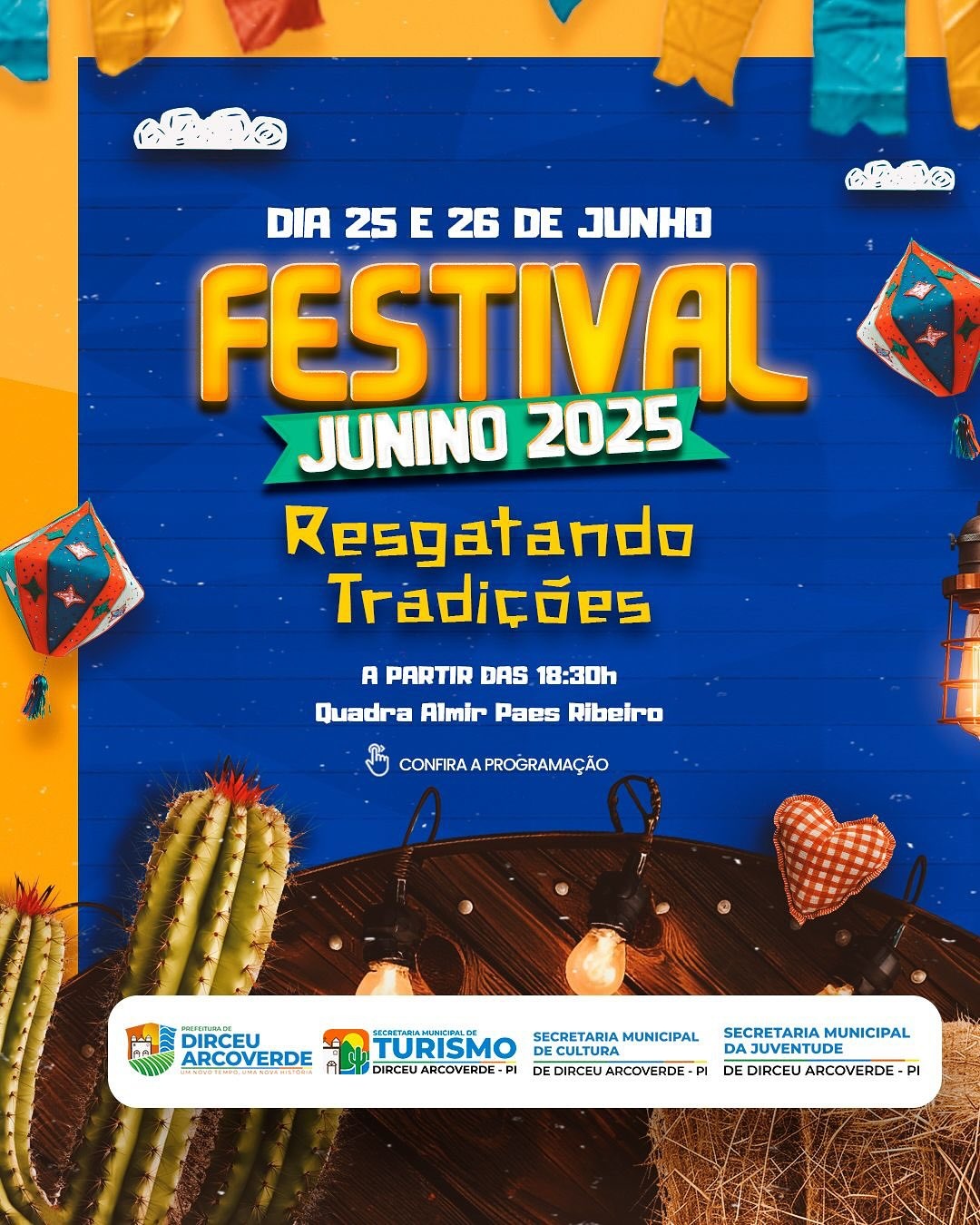 Festival Junino 2025 promete movimentar Dirceu Arcoverde nos dias 25 e 26