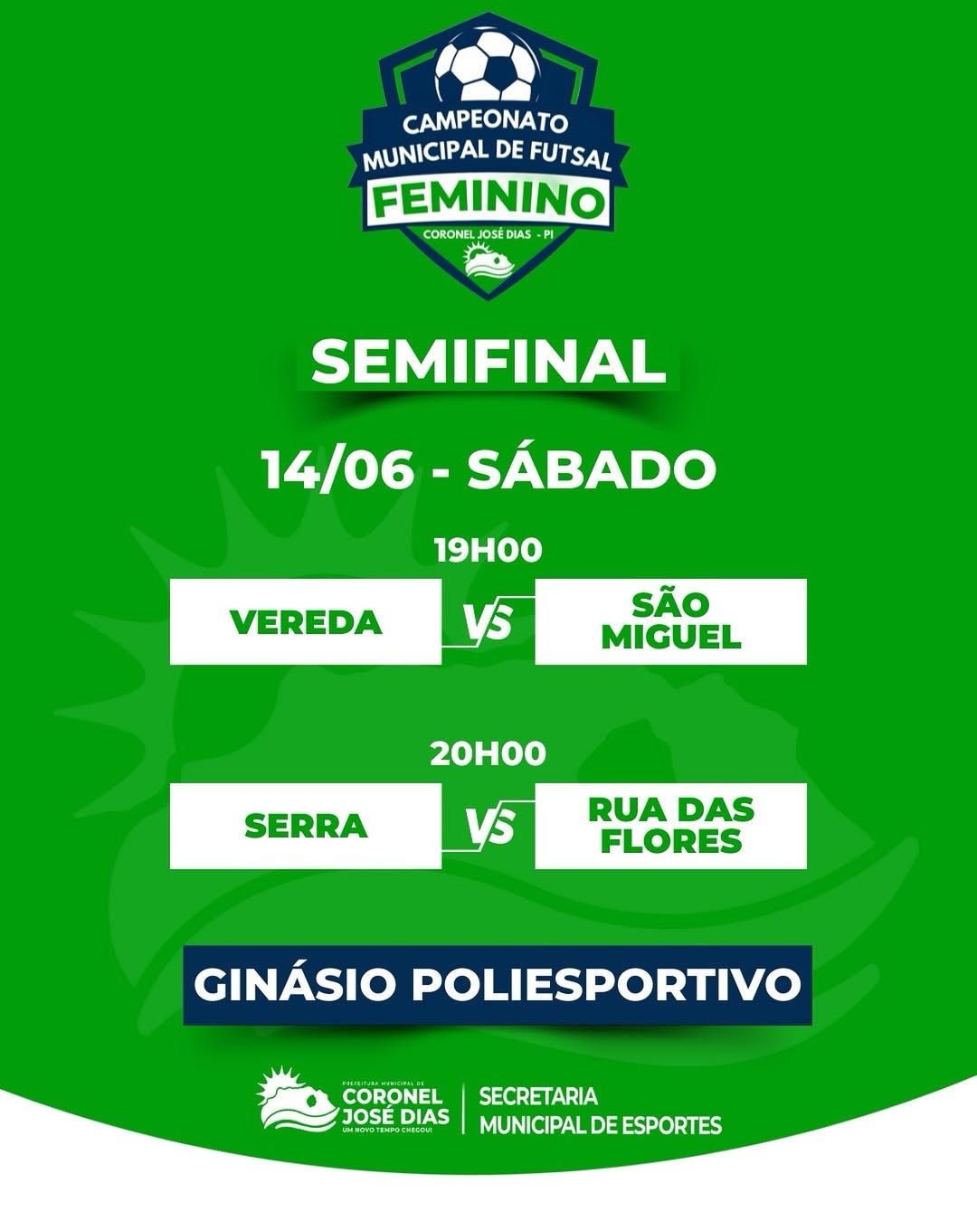 Futsal feminino entra na reta final com duelos decisivos em Coronel José Dias