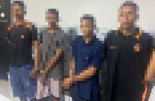 Grupo faccionado é preso com arma durante abordagem na zona Norte de Teresina (Foto: Divulgação/PMPI)