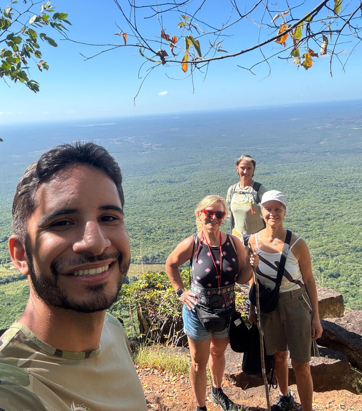 Guia de turismo com turistas em Pedro II