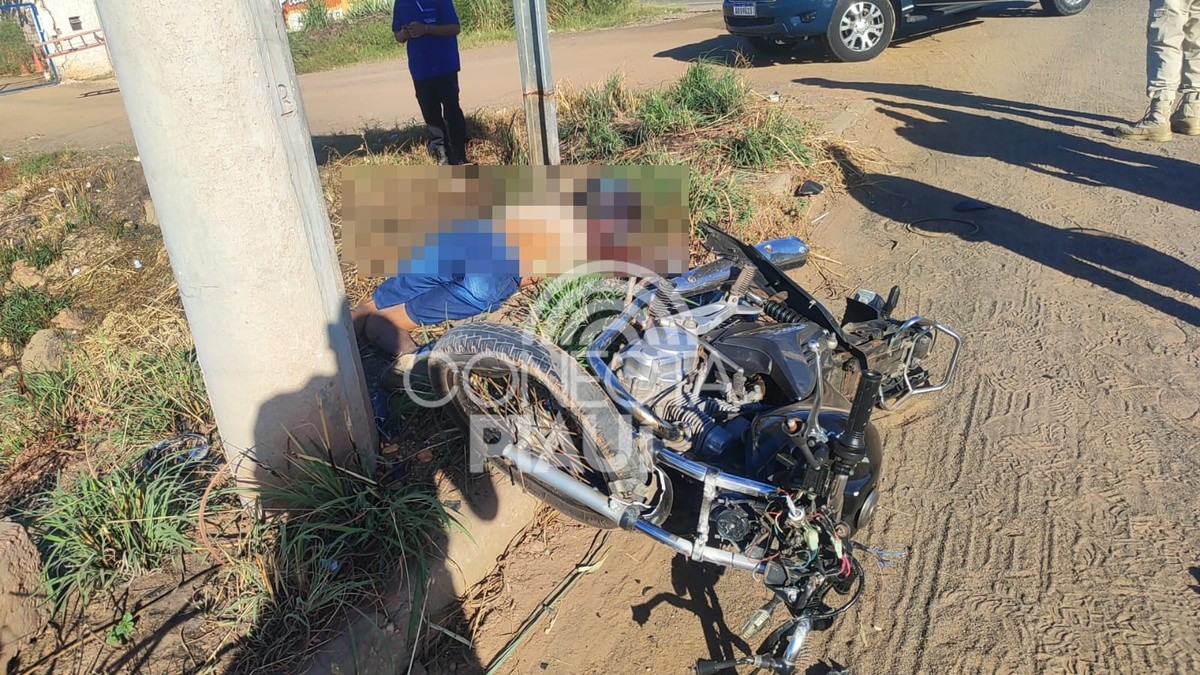 Homem morre após colidir com poste em frente às Águas Maná, em Teresina