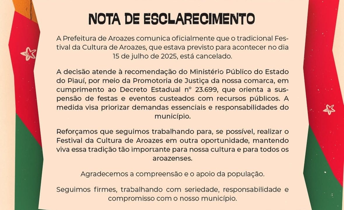 Nota de esclarecimento de Aroazes