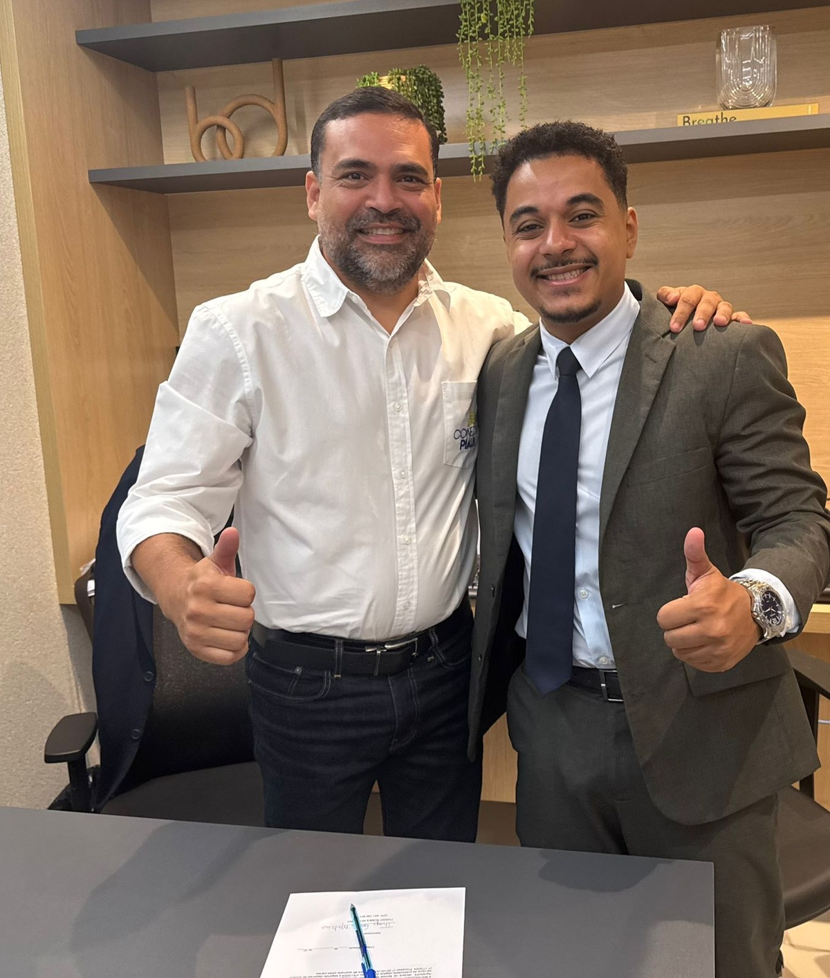 Thiago Monteiro, diretor-executivo do Conecta Piauí, e Júnior Santos