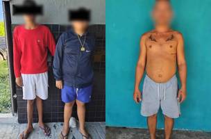 Adolescentes suspeitos de roubos e homicídios são apreendidos em Luís Correia (Foto: Divulgação/PMPI)