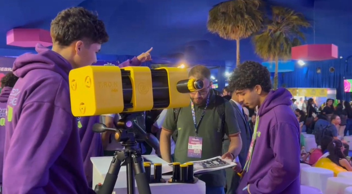Alunos seduc apresentam telescópios projetados via 3D no Neon 2025