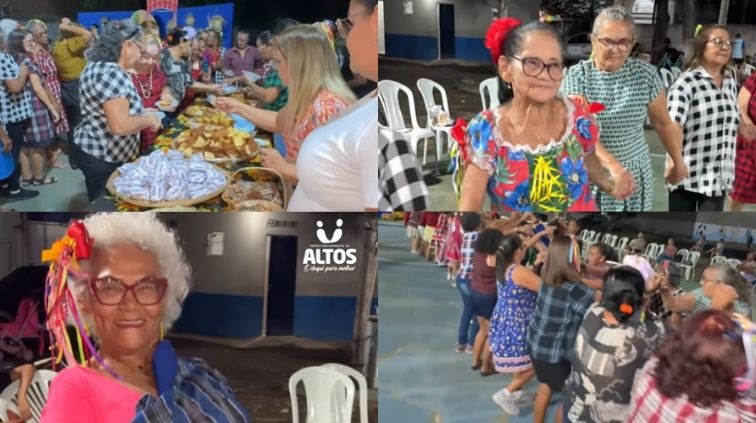 Arraiá dos idosos anima Altos