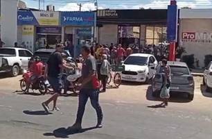 Assista: Homem é baleado próximo a agência do Banco do Brasil em Timon (Foto: Reprodução)