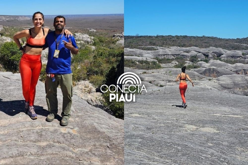 Atriz Camila Pitanga visita Caracol e se encanta com a Serra das Confusões