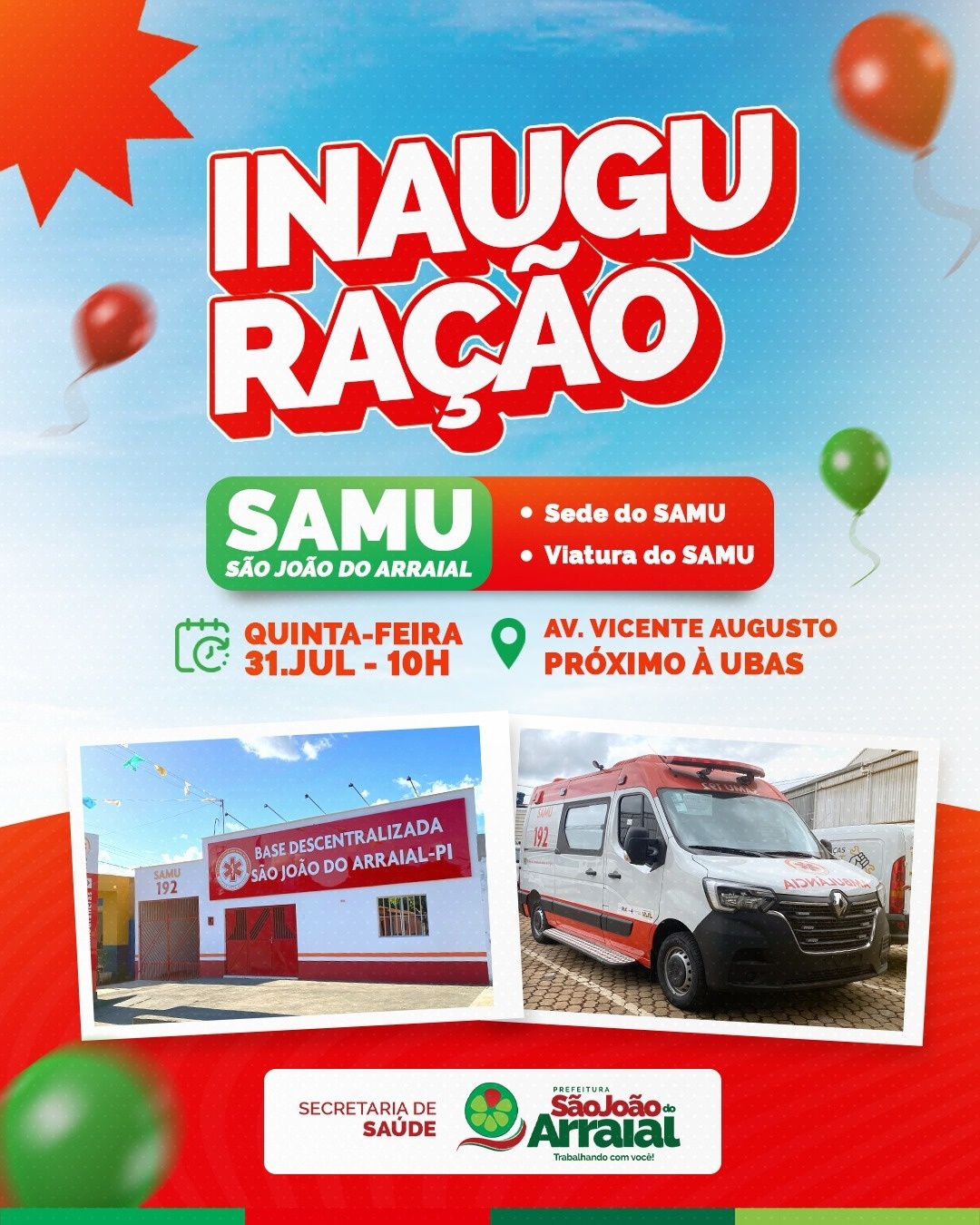 Base descentralizada do SAMU em São João do Arraial