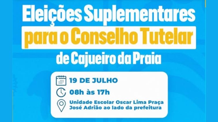 Cajueiro da Praia se prepara para votar no novo Conselho Tutelar